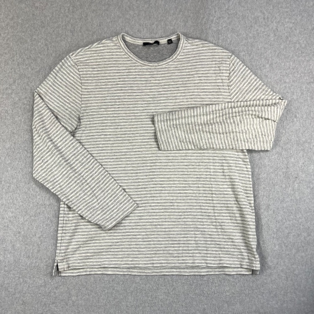 Vince Shirt Mens XL Long Sleeve Stripe Pullover Crew Soft Cotton Designer